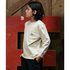 長袖 Tシャツ ロンT キッズ 子供 バックプリント （BGE）