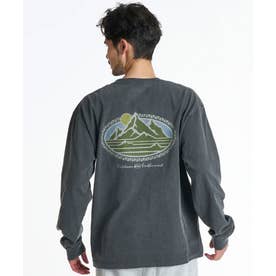 長袖 Tシャツ ロンT メンズ ロゴ バックプリント （BLK）