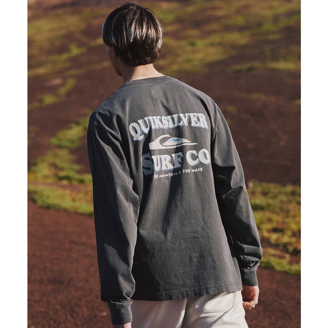 長袖 Tシャツ ロンT メンズ ロゴ バックプリント （BLK）