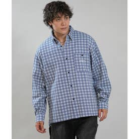 長袖 シャツ メンズ チェック CHECK CHINO （BLU）
