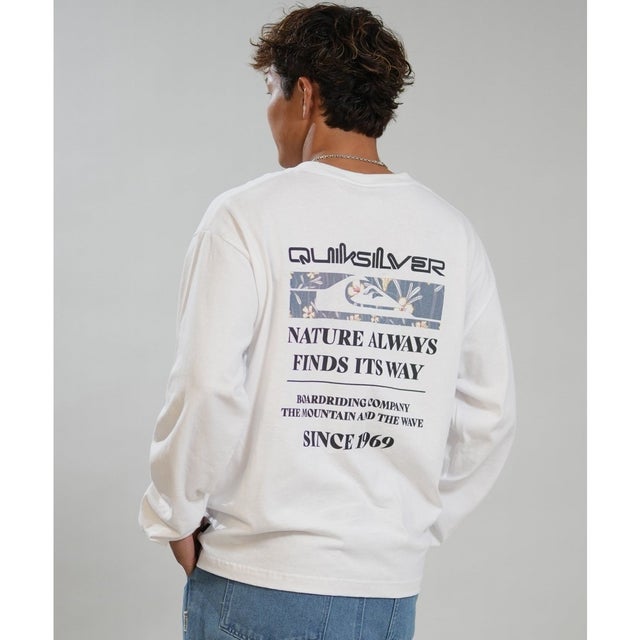 長袖 Tシャツ ロンT メンズ バックプリント NEW （WHT）