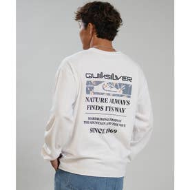 長袖 Tシャツ ロンT メンズ バックプリント NEW （WHT）
