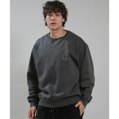 トレーナー スウェット ロンT メンズ バックプリント QS （BLK）｜詳細画像