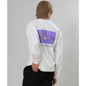 長袖 Tシャツ ロンT メンズ バックプリント ロゴ （WHT）