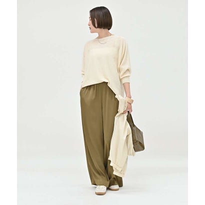 【夏まで快適に着られる】camifineニットプルオーバー （オフホワイト）｜詳細画像