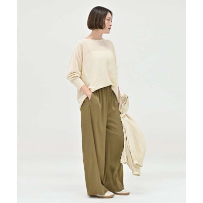 【夏まで快適に着られる】camifineニットプルオーバー （オフホワイト）｜詳細画像