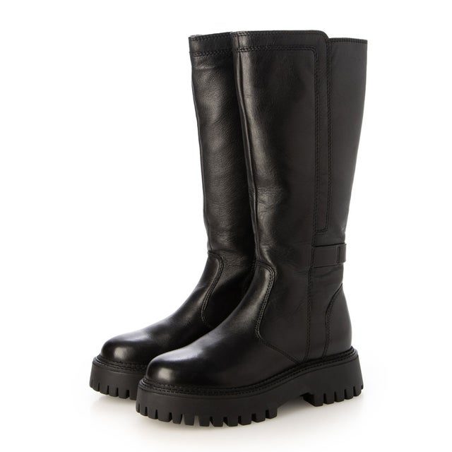 KLONDIKE/クロンダイク 本革レザー 厚底 シンプルロングブーツ （BLK）