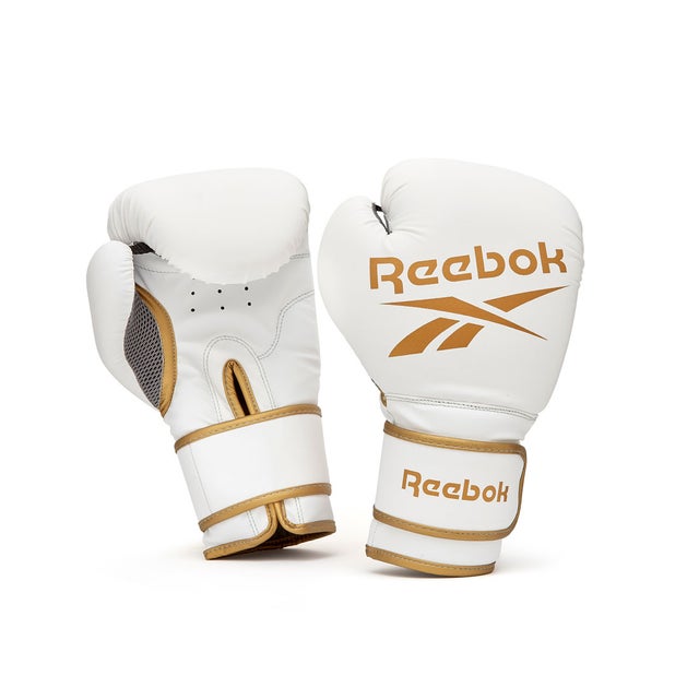 
                    Reebok Fitness ボクシンググローブ10oz （ホワイト／ゴールド）