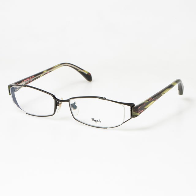 
                    メガネ 眼鏡 アイウェア レディース メンズ （マットブラック/グリーン）