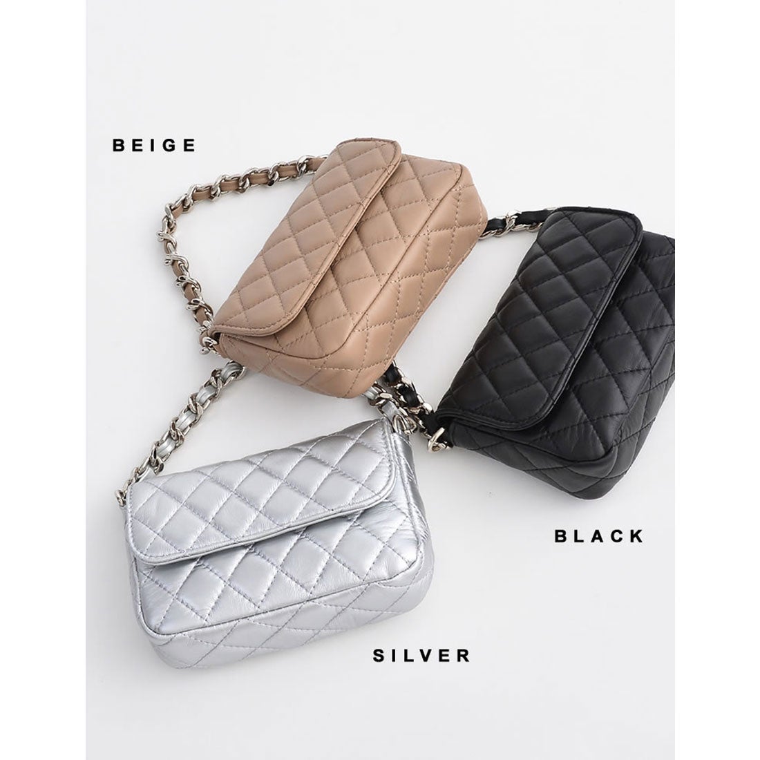 リエディ Re:EDIT [BAG COLLECTION]2WAYキルティングチェーンバッグ 