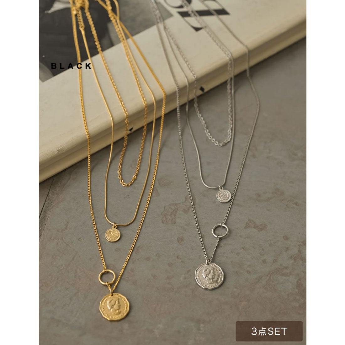 リエディ Re:EDIT [Accessory Collection][3点セット]コインモチーフ 