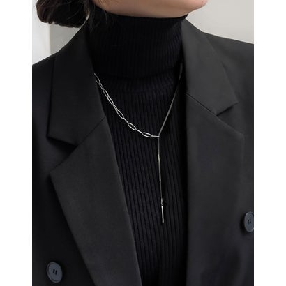 リエディ Re:EDIT サージカルステンレスY字チェーンネックレス[返品交換不可] （シルバー）｜詳細画像