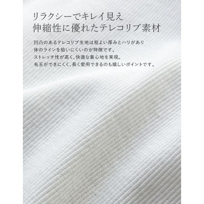 [新色追加][累計販売枚数2.3万枚突破][華奢見えリブTシャツ]テレコリブクルーネック半袖Tシャツ （レッド）｜詳細画像