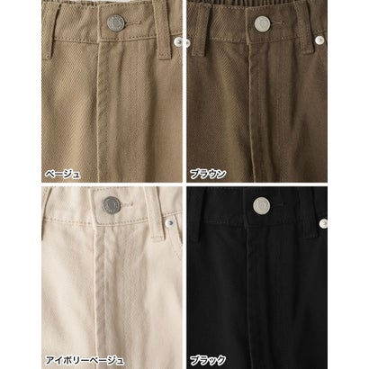 [低身長/高身長サイズ有]カツラギバレルレッグカーブパンツ （ブラック）｜詳細画像