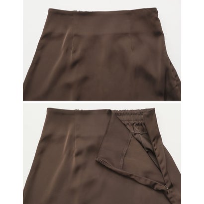 [TREND BOTTOM COLLECTION]サテンミディナロースカート （ブラック）｜詳細画像