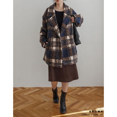 [TREND BOTTOM COLLECTION]サテンミディナロースカート （ブラウン）｜詳細画像