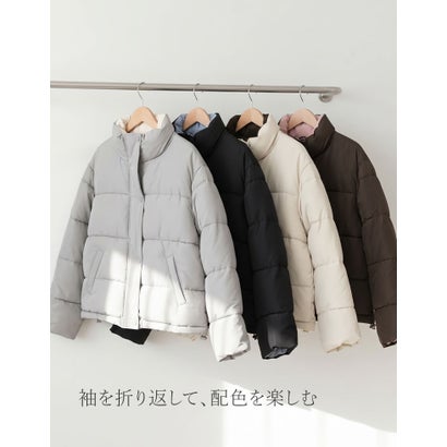 [OUTER COLLECTION]マイクロタフタ配色フェイクダウンジャケット （グレー）｜詳細画像
