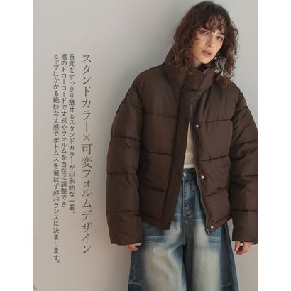 [OUTER COLLECTION]マイクロタフタ配色フェイクダウンジャケット （グレー）｜詳細画像