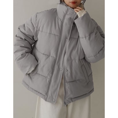 [OUTER COLLECTION]マイクロタフタ配色フェイクダウンジャケット （グレー）｜詳細画像
