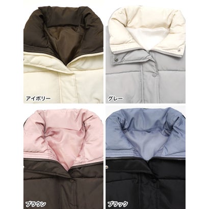[OUTER COLLECTION]マイクロタフタ配色フェイクダウンジャケット （ブラック）｜詳細画像