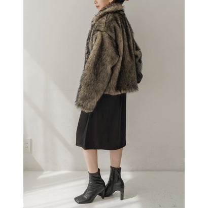[OUTER COLLECTION]フェイクファースタンドブルゾン （ベージュ）｜詳細画像