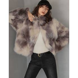 [OUTER COLLECTION]フェイクファースタンドブルゾン （ミックスベージュ）