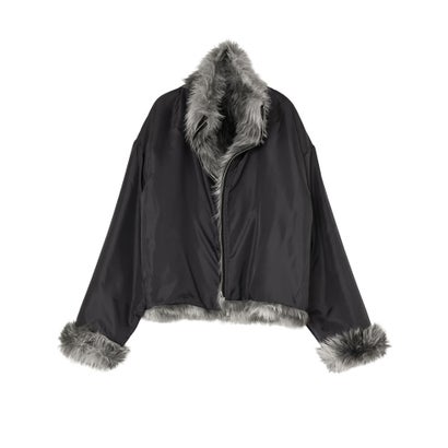 [OUTER COLLECTION]フェイクファースタンドブルゾン （グレー）｜詳細画像