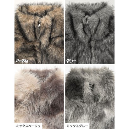 [OUTER COLLECTION]フェイクファースタンドブルゾン （グレー）｜詳細画像