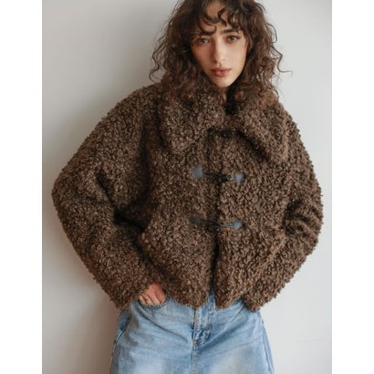 [OUTER COLLECTION]プードルファーダッフルジャケット （ブラウン）｜詳細画像
