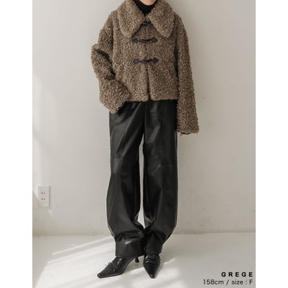 [OUTER COLLECTION]プードルファーダッフルジャケット （グレージュ）｜詳細画像