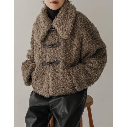 [OUTER COLLECTION]プードルファーダッフルジャケット （グレージュ）｜詳細画像