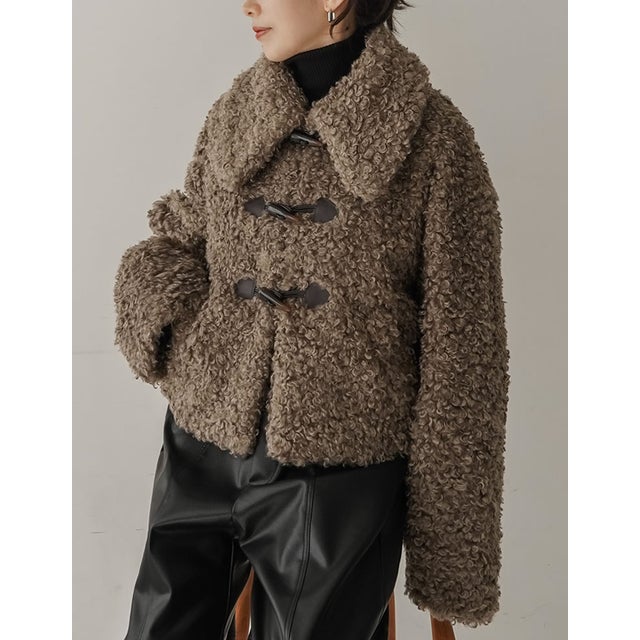 [OUTER COLLECTION]プードルファーダッフルジャケット （グレージュ）