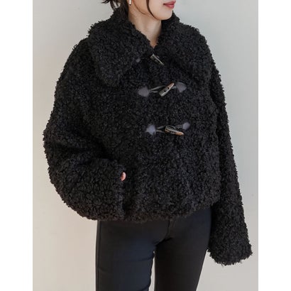 [OUTER COLLECTION]プードルファーダッフルジャケット （ブラック）｜詳細画像