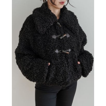 [OUTER COLLECTION]プードルファーダッフルジャケット （ブラック）｜詳細画像