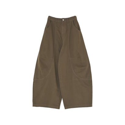 [TREND BOTTOM COLLECTION][低身長/高身長サイズ有]カツラギウォッシュドコクーンパンツ （ブラウン）｜詳細画像