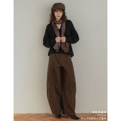 [TREND BOTTOM COLLECTION][低身長/高身長サイズ有]カツラギウォッシュドコクーンパンツ （ブラウン）｜詳細画像