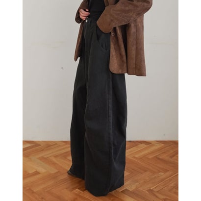 [TREND BOTTOM COLLECTION][低身長/高身長サイズ有]カツラギウォッシュドコクーンパンツ （ブラック）｜詳細画像