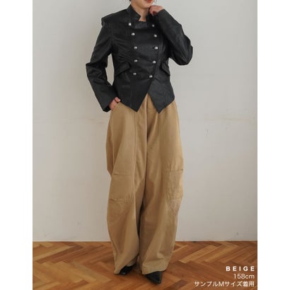 [TREND BOTTOM COLLECTION][低身長/高身長サイズ有]カツラギウォッシュドコクーンパンツ （ベージュ）｜詳細画像