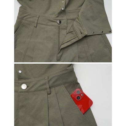 リエディ Re:EDIT [TREND BOTTOM COLLECTION][低身長/高身長サイズ有]ウエスト折り返しワイドレッグパンツ （ブラウン）｜詳細画像