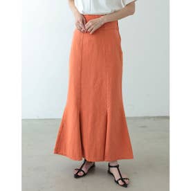 コットンツイルカラーマーメイドスカート （オレンジ）