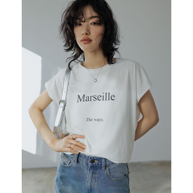 選べるフロントロゴフレンチスリーブTシャツ （ホワイトロゴ）