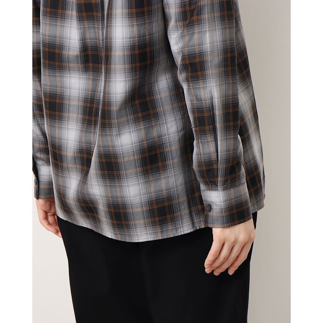 リネーム Rename チェック柄比翼仕立てコットンシャツ （ブラウン×ブラック） -ファッション通販 FASHION WALKER