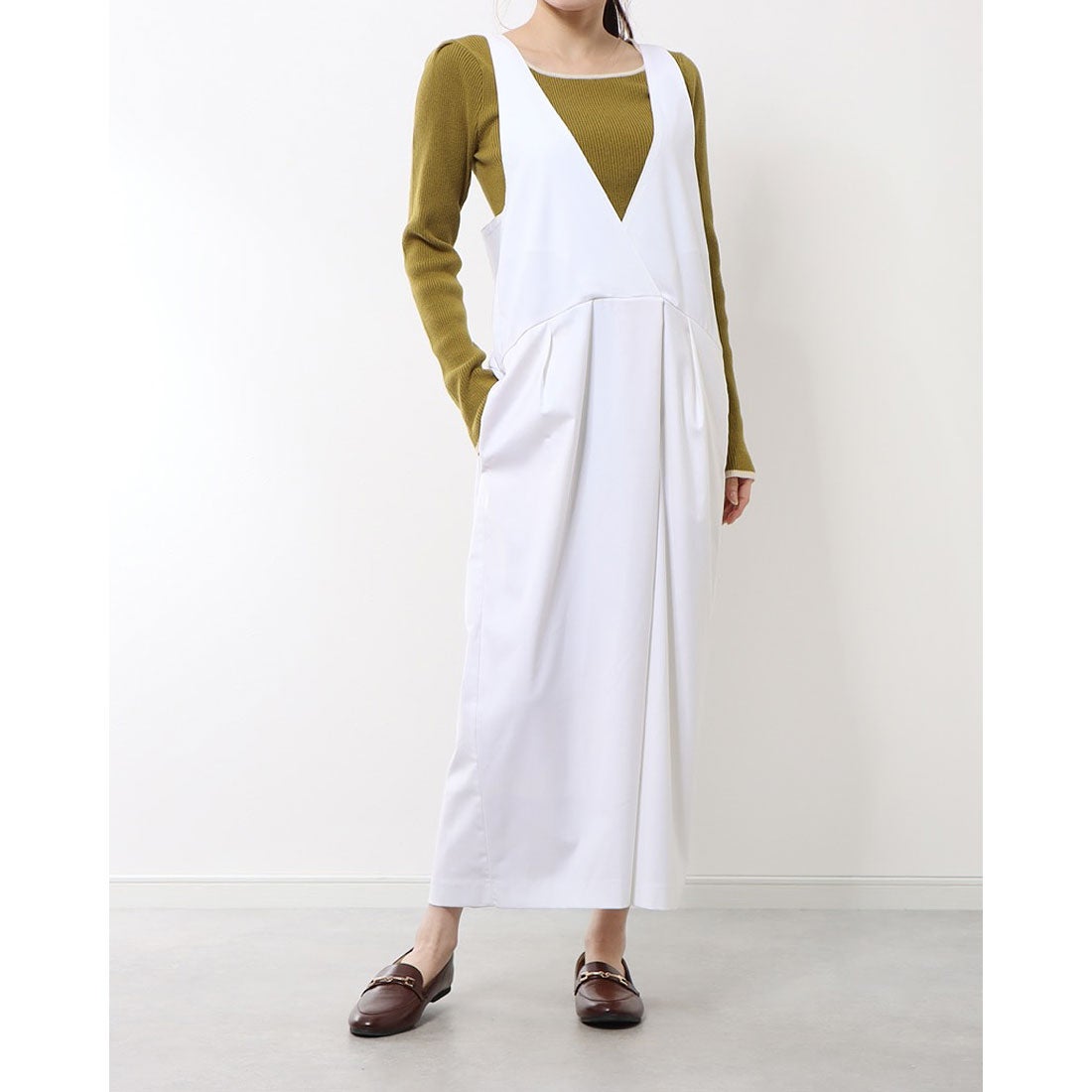 リネーム Rename サロペットワイドパンツ （ホワイト） -ファッション通販 offprice.ec