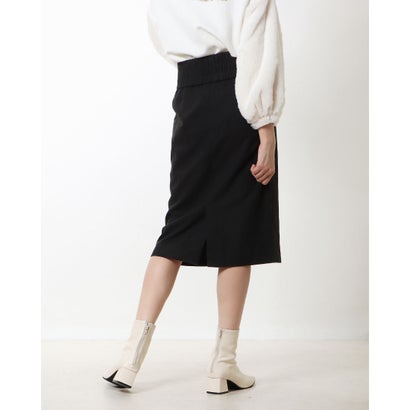 リネーム Rename 三つボタンベルト付きシンプルタイトスカート （ブラック）｜詳細画像