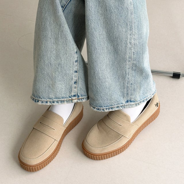【U.S. POLO ASSN.】厚底ローファー （ベージュ）