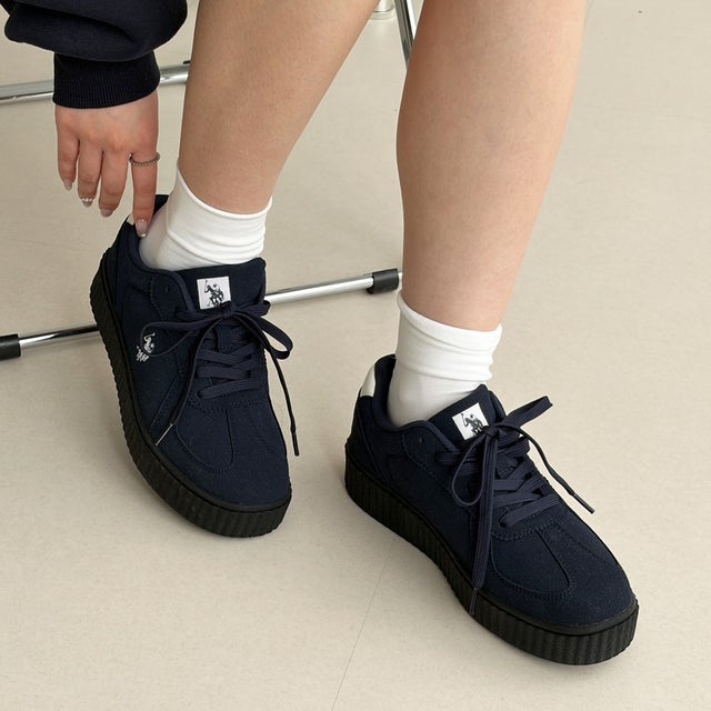【U.S. POLO ASSN.】厚底スニーカー （ネイビー）