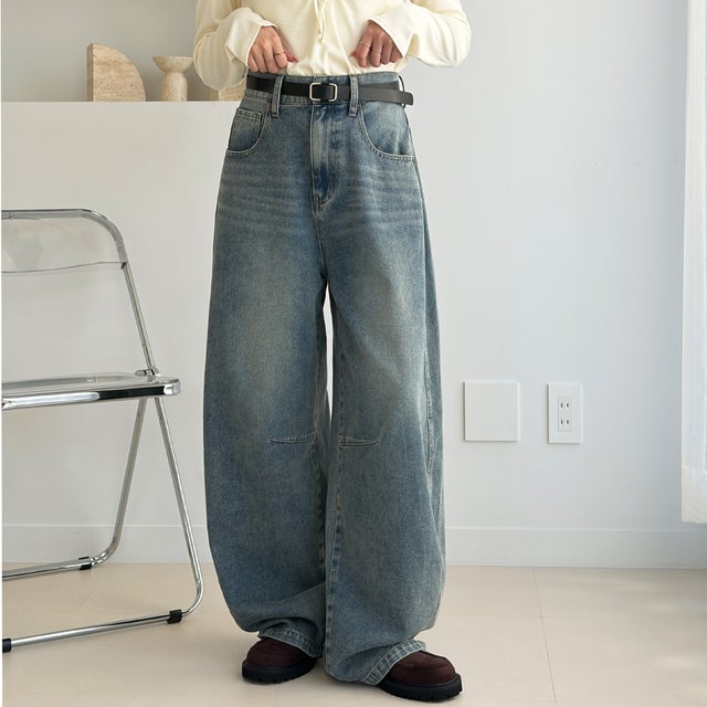 スーパールーズカーブパンツ （ブルー）