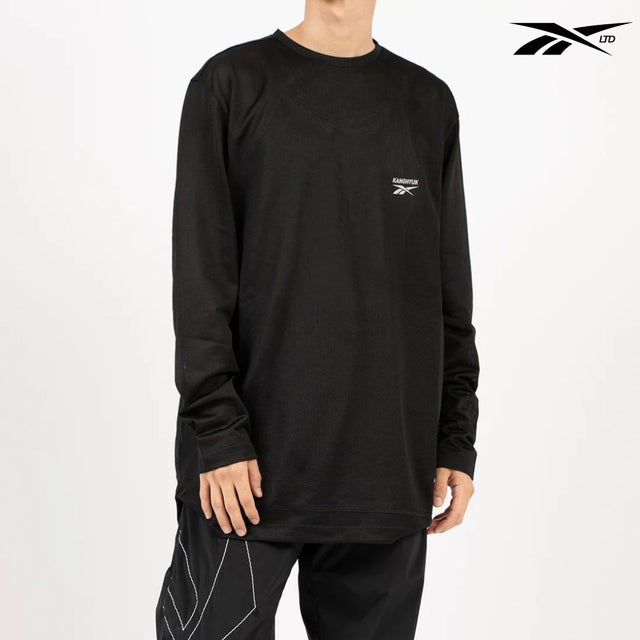 KANGHYUK ロゴ ロングスリーブTシャツ / STITCHED LOGO LS TEE （ダークグレー）