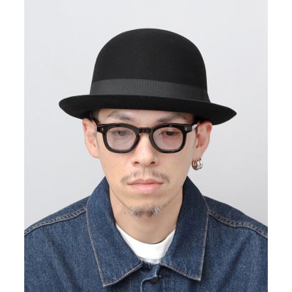 レックハッター Req Hatter ボーラーハット ウール100％ ドームクラウン 上向きブリム グログランリボン サイズ調節可能 （ブラウン）｜詳細画像