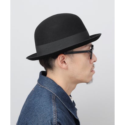 レックハッター Req Hatter ボーラーハット ウール100％ ドームクラウン 上向きブリム グログランリボン サイズ調節可能 （ブラウン）｜詳細画像